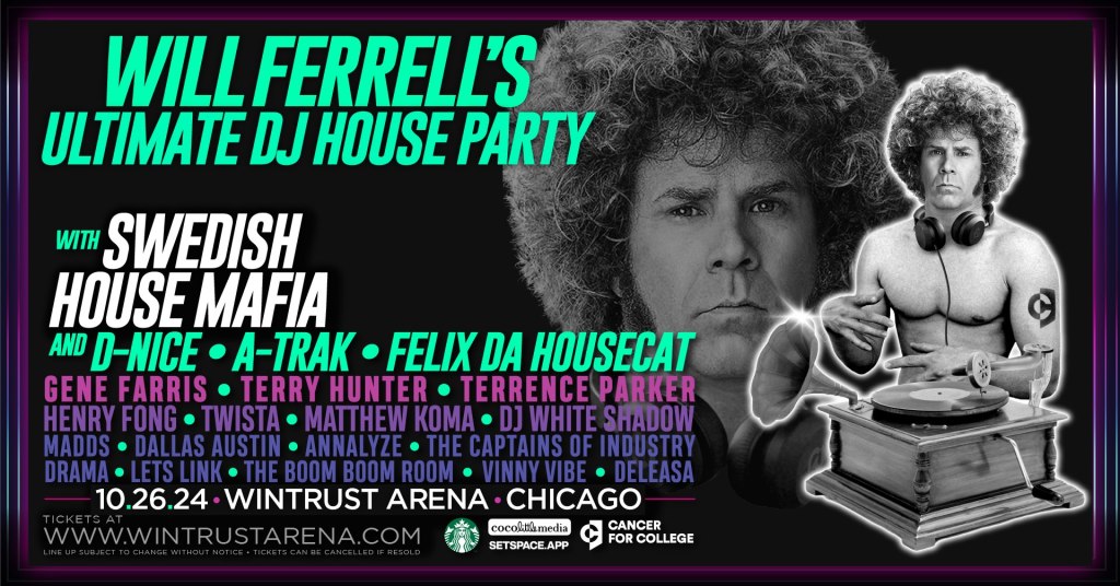 Will Ferrell’s House Party with Swedish House Mafia is Coming to Chicago This October