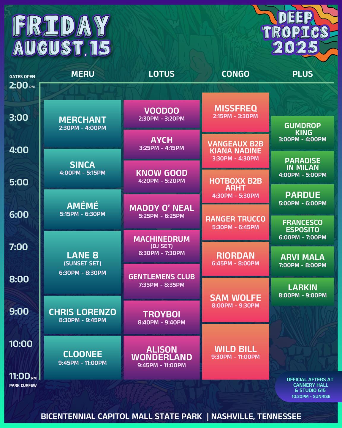 Deep Tropics 2025: Set Times, Afterparties, & Sustainability ...